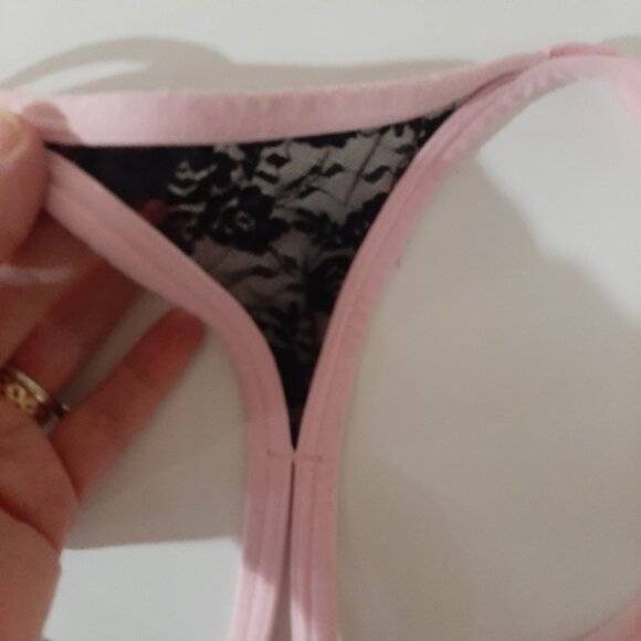 Victoria secret pink peekaboo lace couture sports bra xs - Picture 3 of 7